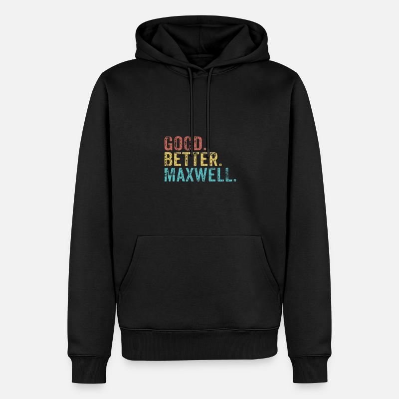 Good better Maxwell - Männer Premium Bio Hoodie - Schwarz