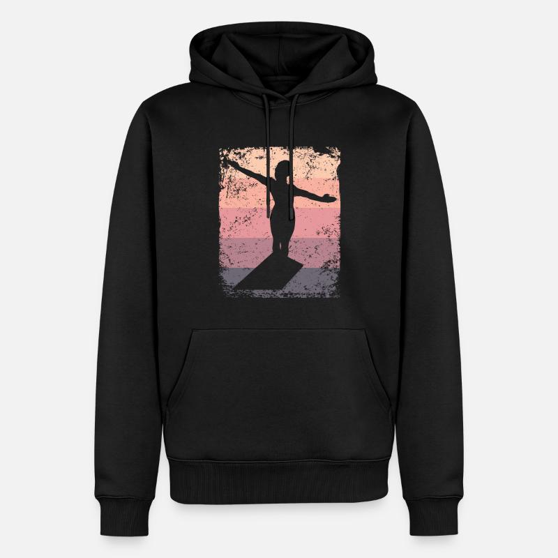 Synchronisierter Wassertaucher High Diver - Männer Premium Bio Hoodie - Schwarz