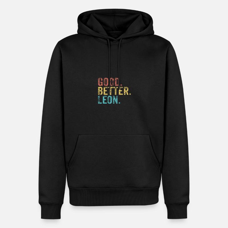 Good better Leon - Männer Premium Bio Hoodie - Schwarz