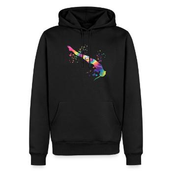 Plongeur en eau synchronisé High Diver - Sweat à capuche Premium bio Homme - noir - Devant - Nico (187cm)