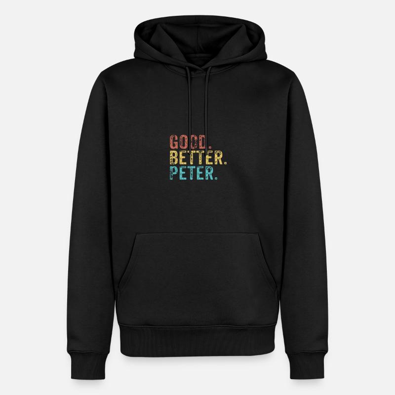 Les gars cool s’appellent Peter - Sweat à capuche Premium bio Homme - noir