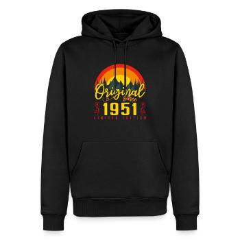 Geburtstag 1951 Geburtstag Jahrgang 1951 Geschenk - Männer Premium Bio Hoodie - Schwarz - Vorne - Nico (187cm)