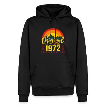 Geburtstag 1972 Geburtstag geboren 1972 Geschenk - Männer Premium Bio Hoodie - Schwarz - Vorne - Nico (187cm)
