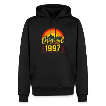 Geburtstag 1997 Geburtstag Jahrgang 1997 Geschenk - Männer Premium Bio Hoodie - Schwarz - Vorne - Nico (187cm)