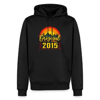 Anniversaire 2015 Anniversaire né en 2015 cadeau - Sweat à capuche Premium bio Homme - noir - Devant - Nico (187cm)