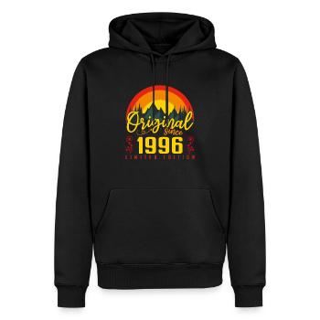 Geburtstag 1996 Geburtstag Jahrgang 1996 Geschenk - Männer Premium Bio Hoodie - Schwarz - Vorne - Nico (187cm)