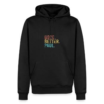 Cool guys are called paul - Männer Premium Bio Hoodie - Schwarz - Vorne - Nico (187cm)