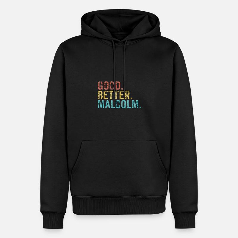 Cool guys are called malcolm - Männer Premium Bio Hoodie - Schwarz