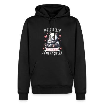Chemise de sommeil officielle Best Mom Panda Bear Panda - Sweat à capuche Premium bio Homme - noir - Devant - Nico (187cm)