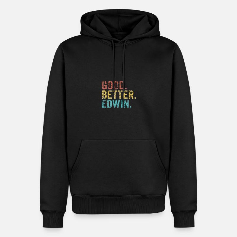 Cool guys are called edwin - Männer Premium Bio Hoodie - Schwarz