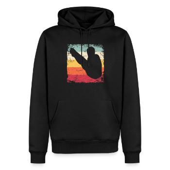 Plongeon, Saut artistique, Plongeon synchronisé - Sweat à capuche Premium bio Homme - noir - Devant - Nico (187cm)