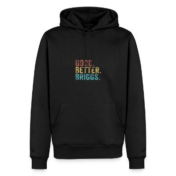 Bon meilleur Briggs - Sweat à capuche Premium bio Homme - noir - Devant - Nico (187cm)