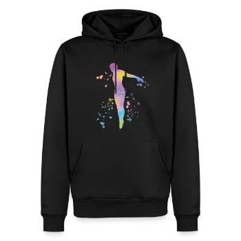 Plongeon, Plongeon synchronisé, Saut artistique - Sweat à capuche Premium bio Homme - noir - Devant - Nico (187cm)