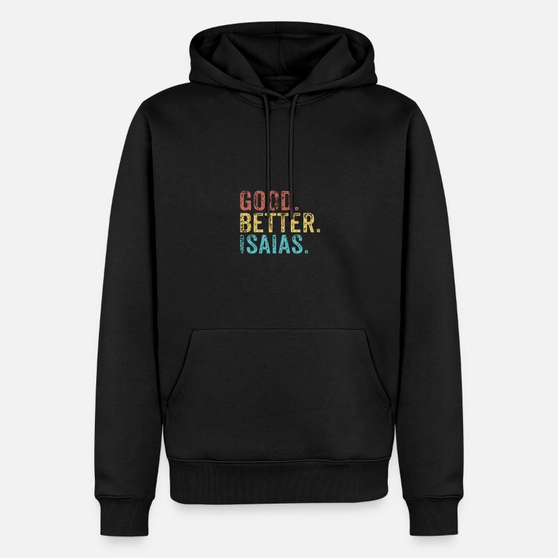 Good better Isaias - Männer Premium Bio Hoodie - Schwarz