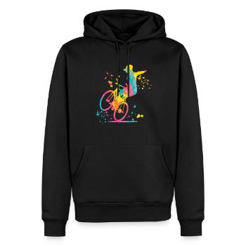 Artistic Cycling Artistic Cyclist - Men’s Premium Organic Hoodie - black - Front - Nico (187cm)
