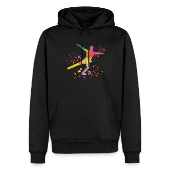 Eiskunstläufer Schlittschuhlaufen Eiskunstlauf - Männer Premium Bio Hoodie - Schwarz - Vorne - Nico (187cm)
