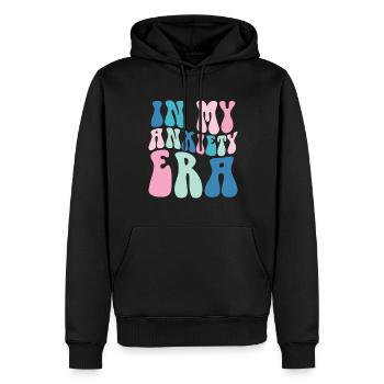 In Meiner Angst-ära Lustiges Überdenken - Männer Premium Bio Hoodie - Schwarz - Vorne - Nico (187cm)