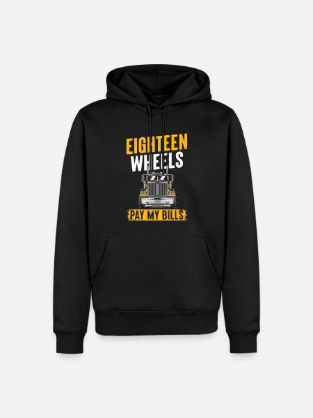 Dix-huit roues paient mes factures - Sweat à capuche Premium bio Homme - noir