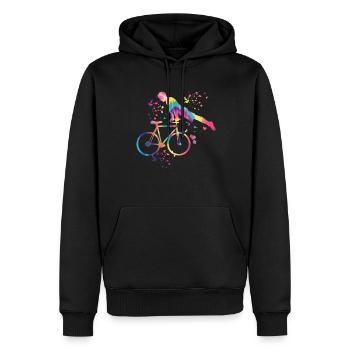 Artistic Cycling Artistic Cyclist - Men’s Premium Organic Hoodie - black - Front - Nico (187cm)