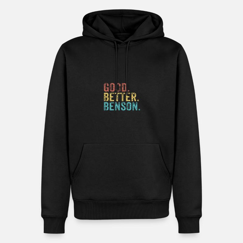 Good better Benson - Männer Premium Bio Hoodie - Schwarz