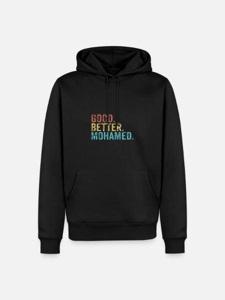 Good better Mohamed - Men’s Premium Organic Hoodie - black