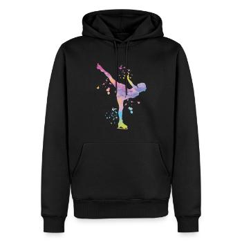 Eiskunstläufer Schlittschuhlaufen Eiskunstlauf - Männer Premium Bio Hoodie - Schwarz - Vorne - Nico (187cm)