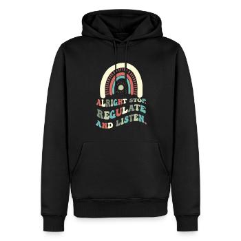 Arrêtez de réguler et d’écouter Enseignant - Sweat à capuche Premium bio Homme - noir - Devant - Nico (187cm)