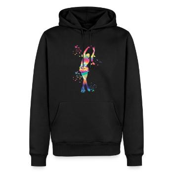 Eiskunstläufer Schlittschuhlaufen Eiskunstlauf - Männer Premium Bio Hoodie - Schwarz - Vorne - Nico (187cm)