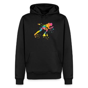Eisschnellläufer Sportlerin Eisschnelllauf - Männer Premium Bio Hoodie - Schwarz - Vorne - Nico (187cm)