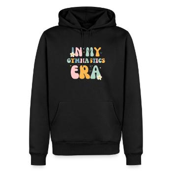 À l’époque de la gymnastique - Citations amusantes de gymnastique - Sweat à capuche Premium bio Homme - noir - Devant - Nico (187cm)