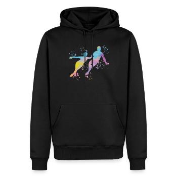 Eiskunstläufer Schlittschuhlaufen Eiskunstlauf - Männer Premium Bio Hoodie - Schwarz - Vorne - Nico (187cm)