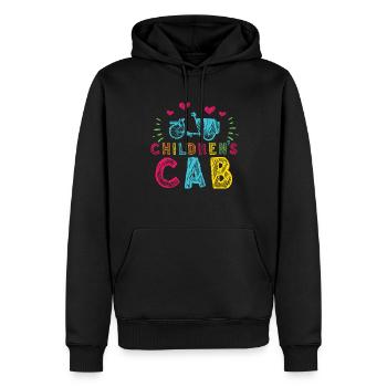 Cargo Kindertaxi Retro Cargo Fahrrad Cargobike - Männer Premium Bio Hoodie - Schwarz - Vorne - Nico (187cm)