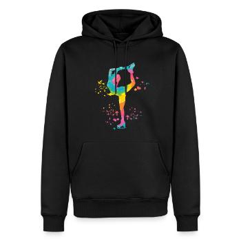 Eiskunstläufer Schlittschuhlaufen Eiskunstlauf - Männer Premium Bio Hoodie - Schwarz - Vorne - Nico (187cm)