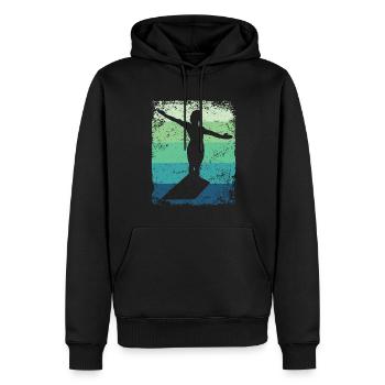Plongeur en eau synchronisé High Diver - Sweat à capuche Premium bio Homme - noir - Devant - Nico (187cm)