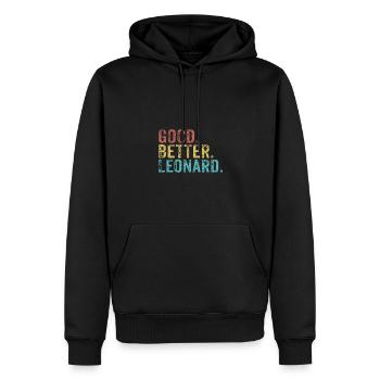 Cool guys are called leonard - Männer Premium Bio Hoodie - Schwarz - Vorne - Nico (187cm)