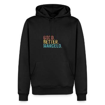 Cool guys are called marcelo - Männer Premium Bio Hoodie - Schwarz - Vorne - Nico (187cm)