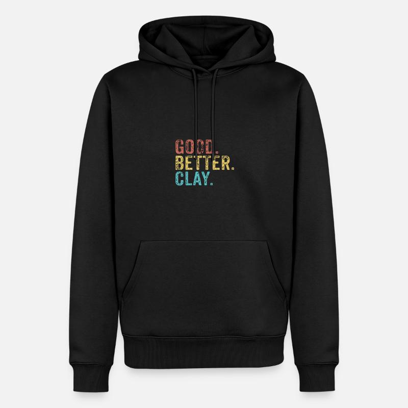 Cool guys are called clay - Männer Premium Bio Hoodie - Schwarz