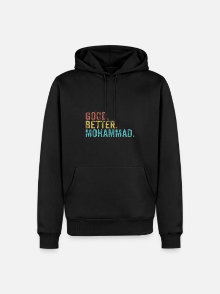 Cool guys are called mohammad - Männer Premium Bio Hoodie - Schwarz