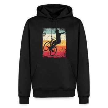 Cyclisme artistique Cycliste artistique - Sweat à capuche Premium bio Homme - noir - Devant - Nico (187cm)