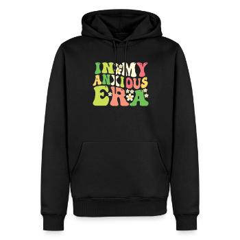 In Meiner Angst-ära Lustiges Überdenken - Männer Premium Bio Hoodie - Schwarz - Vorne - Nico (187cm)