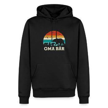 Grand-mère Ours Cadeau Trois Enfants Fête des Mères Grand-mère Ours - Sweat à capuche Premium bio Homme - noir - Devant - Nico (187cm)