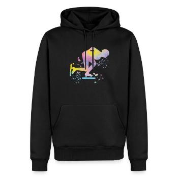 Patineur de vitesse Athlète Patinage de vitesse - Sweat à capuche Premium bio Homme - noir - Devant - Nico (187cm)