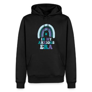 In Meiner Angst-ära Lustiges Überdenken - Männer Premium Bio Hoodie - Schwarz - Vorne - Nico (187cm)