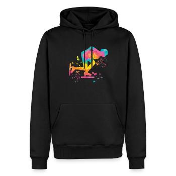 Eisschnellläufer Sportlerin Eisschnelllauf - Männer Premium Bio Hoodie - Schwarz - Vorne - Nico (187cm)