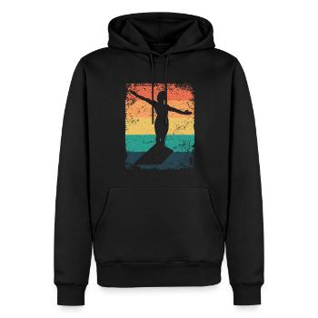 Plongeon, Saut artistique, Plongeon synchronisé - Sweat à capuche Premium bio Homme - noir - Devant - Nico (187cm)
