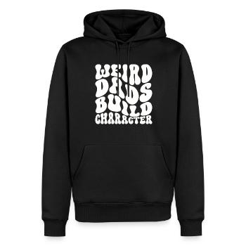 Papas bizarres Maquillage Personnage Drôle Papa - Sweat à capuche Premium bio Homme - noir - Devant - Nico (187cm)