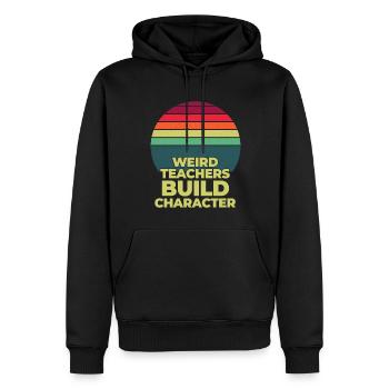 Des enseignants bizarres construisent un enseignant de caractère - Sweat à capuche Premium bio Homme - noir - Devant - Nico (187cm)