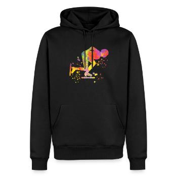 Eisschnellläufer Sportlerin Eisschnelllauf - Männer Premium Bio Hoodie - Schwarz - Vorne - Nico (187cm)
