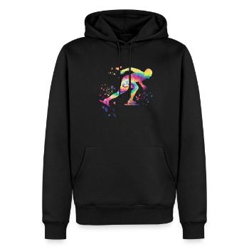 Eisschnellläufer Sportlerin Eisschnelllauf - Männer Premium Bio Hoodie - Schwarz - Vorne - Nico (187cm)