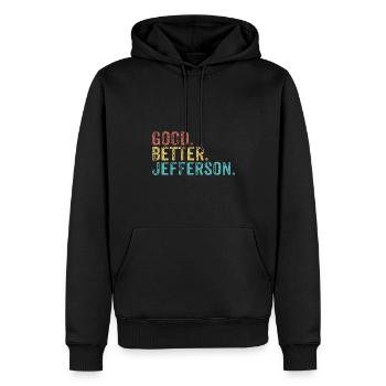Cool guys are called jefferson - Männer Premium Bio Hoodie - Schwarz - Vorne - Nico (187cm)